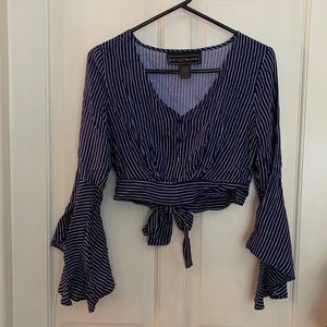 Navy and white shirt